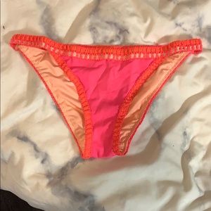 Bright pink swim bottoms!